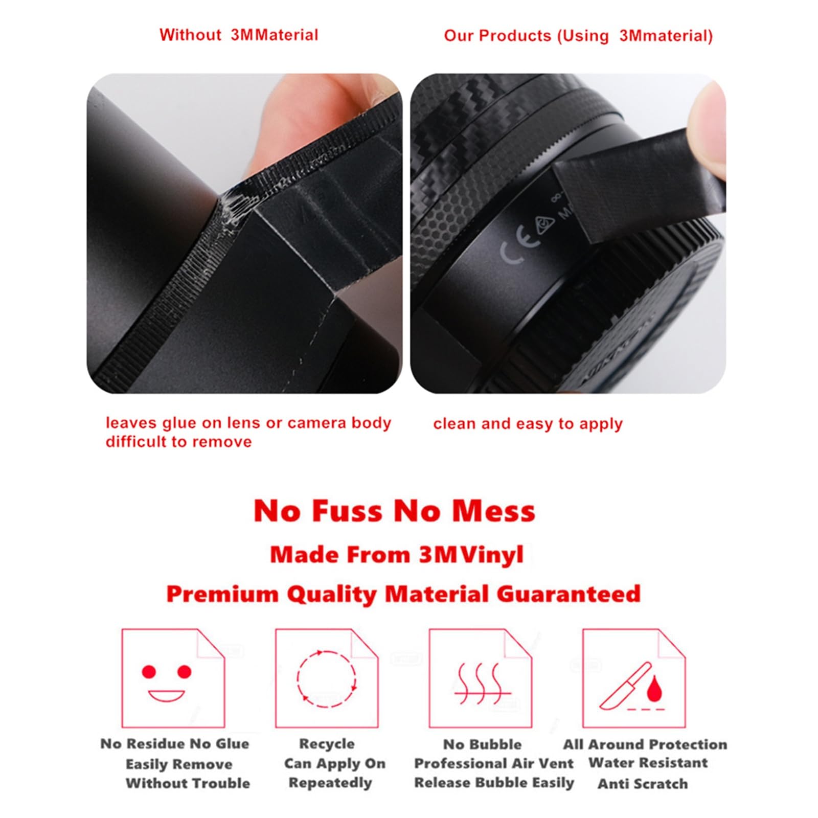 NIKKOR 24-70mm f/4 S レンズ プロテクター +保護ステッカー Amazon | Camera レンズスキン 傷防止 ステッカー に適合する Nikon Z